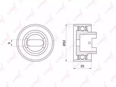 Ролик-натяжитель ремня ГРМ Lynx для Mazda 121 / 323 / MX-3 85>