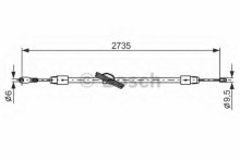Трос стояночного тормоза центральный BOSCH для Mercedes Benz W203 (2000-2006) Трос стояночного тормоза центральный BOSCH для Mercedes Benz W203 (2000-2006)