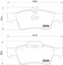 Колодки тормозные задние дисковые комплект Textar для Mercedes Benz W221 (2005-2013)