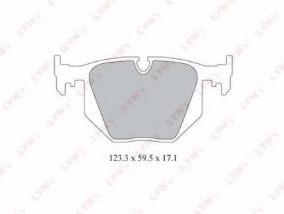Колодки тормозные задние дисковые комплект Lynx для BMW X3 E83 (2004>) / Range Rover III (LM) (2002>)