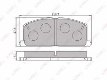 Колодки тормозные передние комплект Lynx для Toyota Camry / Carina / Celica