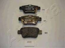 Колодки тормозные задние дисковые комплект Ashika для Toyota Avensis 2003> 46.1x102x16.3ММ / c датчиком износа Колодки тормозные задние дисковые комплект Ashika для Toyota Avensis 2003> 46.1x102x16.3ММ / c датчиком износа