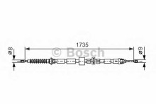 Трос стояночного тормоза BOSCH для Ford Mondeo III 2000-2007