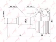 ШРУС наружный передний Lynx для Renault Duster 4Х2 (2012>)