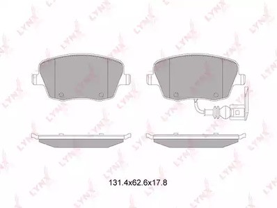 Колодки тормозные передние комплект Lynx для Seat Ibiza III (1999-2002) / Skoda Fabia (1999-2006)