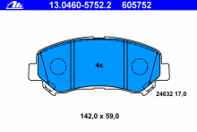 Колодки тормозные передние комплект ATE для Nissan X-Trail (T31) (2007>) / Qashqai J10 (2006>) Колодки тормозные передние комплект ATE для Nissan X-Trail (T31) (2007>) / Qashqai J10 (2006>)