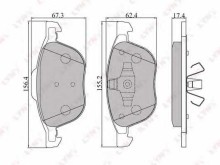Колодки тормозные передние комплект Lynx для Ford Focus II / III, Mazda 3, Volvo S40 Колодки тормозные передние комплект Lynx для Ford Focus II / III, Mazda 3, Volvo S40