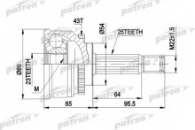 ШРУС наружный передний Patron для Mitsubishi Carisma (DA) / Galant (EA) 23x54x25 с кольцом ABS ШРУС наружный передний Patron для Mitsubishi Carisma (DA) / Galant (EA) 23x54x25 с кольцом ABS