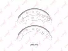 Колодки барабанные комплект Lynx для Mazda 2 (DE) (2007>) Колодки барабанные комплект Lynx для Mazda 2 (DE) (2007>)