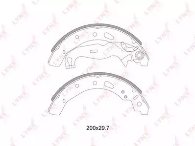 Колодки барабанные комплект Lynx для Mazda 2 (DE) (2007>)