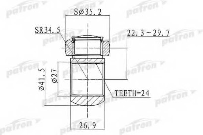 Трипоид Patron для Doblo (2005>) 24x35,5