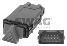 Кнопка аварийной сигнализации SWAG для Audi A6 Avant 01 / 97-2004 10 контактов / чёрная / для прицепа