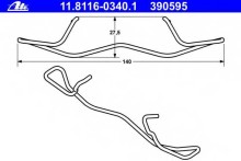 Пружина заднего суппорта ATE для Ford C-Max / Citroen C5 / Mazda 3 Пружина заднего суппорта ATE для Ford C-Max / Citroen C5 / Mazda 3