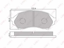 Колодки тормозные передние комплект Lynx для Mazda 323 F VI / P VI / S VI 98> BJ 1.4 16V / 1.5 16V Колодки тормозные передние комплект Lynx для Mazda 323 F VI / P VI / S VI 98> BJ 1.4 16V / 1.5 16V