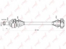 Полуось задняя Lynx для BMWX5 E53 (2000-2007) 4.4 M62 ЗАДНЯЯ В СБОРЕ