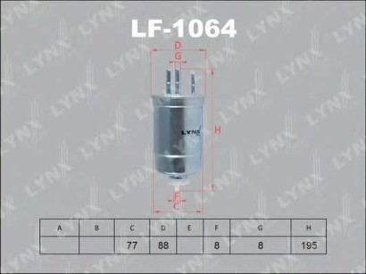 Фильтр топливный Lynx для Ford Focus 01> / Mondeo III / Kia Sedona 1.8 TDCi / 2.0 TDCi / 2.9 CRDi