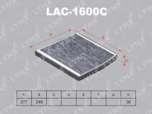 Фильтр салона Lynx для Volvo S60 / S80 / V70 / XC70 / XC90 УГОЛЬНЫЙ, Metaco 1010-051 - не угольный