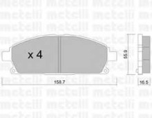 Колодки тормозные передние комплект Metelli для Nissan Pathfinder (R51M) / X-Trail (T30) Колодки тормозные передние комплект Metelli для Nissan Pathfinder (R51M) / X-Trail (T30)