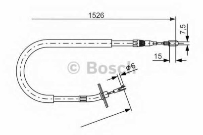 Трос стояночного тормоза правый BOSCH для MB Sprinter 95> / VW LT 96> спарка