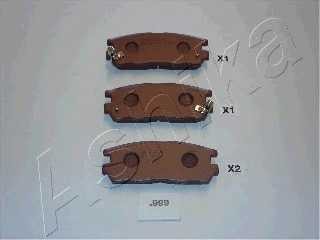 Колодки тормозные задние дисковые комплект Ashika для Opel Monterey / Frontera >98