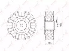 Ролик дополнительный руч. ремня Lynx для VW Golf II / Passat B3 / T2 / T4 18Х90Х25ММ Ролик дополнительный руч. ремня Lynx для VW Golf II / Passat B3 / T2 / T4 18Х90Х25ММ