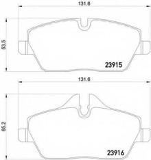 Колодки тормозные передние комплект Textar для Mini R56 (2005>) / Clubman R55 (2006>) Колодки тормозные передние комплект Textar для Mini R56 (2005>) / Clubman R55 (2006>)