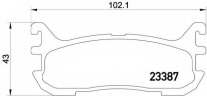 Колодки тормозные задние дисковые комплект Mintex для Mazda MX-5 89>