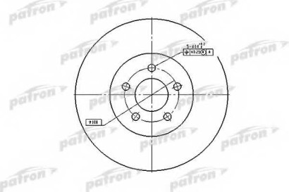 Диск тормозной передний вентилируемый Patron для Chrysler Sebring / Stratus / Dodge Stratus