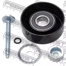 Ролик-натяжитель ручейкового ремня FEBEST для Mazda 3 (2002-2009) внутри 203-й подшипник
