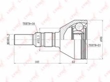 ШРУС наружный передний Lynx для Opel Vectra C (2002-2008) 25X52.5X30