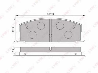 Колодки тормозные задние дисковые комплект Lynx для Mazda 6 / 323 / 626 GD / GE