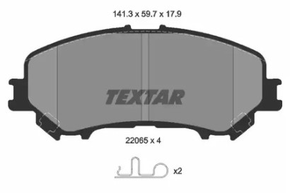 Колодки тормозные передние комплект Textar для Nissan Qashqai (J11) (2014>)