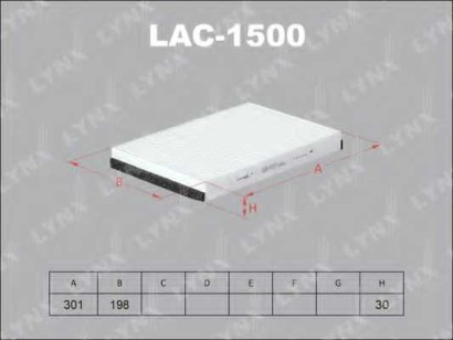 Фильтр салона Lynx для Opel Astra G / H, Zafira НЕ УГОЛЬНЫЙ