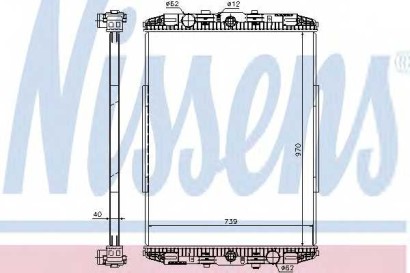 Радиатор основной Nissens для DAF 95 380 / 400 / 430 ATI 87-93