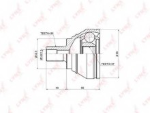 ШРУС наружный передний Lynx для Audi A3 / VW Golf V / Seat Toledo ШРУС наружный передний Lynx для Audi A3 / VW Golf V / Seat Toledo