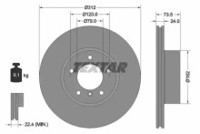 Диск тормозной передний вентилируемый Textar для BMW E90 2005> Диск тормозной передний вентилируемый Textar для BMW E90 2005>