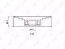 Ролик-натяжитель ручейкового ремня Lynx для Toyota Land Cruiser (100) 1998> 102х17х29.5 Ролик-натяжитель ручейкового ремня Lynx для Toyota Land Cruiser (100) 1998> 102х17х29.5
