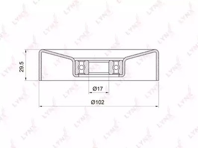 Ролик-натяжитель ручейкового ремня Lynx для Toyota Land Cruiser (100) 1998> 102х17х29.5