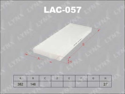 Фильтр салона Lynx для Audi A4 B5 / B6 / VW Passat B5 НЕ УГОЛЬНЫЙ