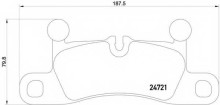 Колодки тормозные задние дисковые комплект Textar для Porsche Cayenne (2003>)TOUAREG (2010>) 187,4x76x17ММ