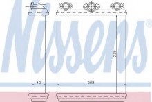 Радиатор отопителя Nissens для MB W124 / C124 85-90 238x207