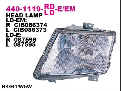 Фара левая Depo для MB Vito 638 96> vito