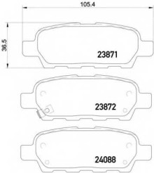 Колодки тормозные задние дисковые комплект Textar для Nissan Teana Qashqai Tiida