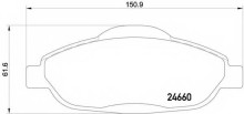 Колодки тормозные передние комплект Textar для Citroen-Peugeot Колодки тормозные передние комплект Textar для Citroen-Peugeot