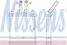 Радиатор отопителя Nissens для Chevrolet Lanos / Daewoo Nubira Радиатор отопителя Nissens для Chevrolet Lanos / Daewoo Nubira