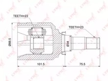 ШРУС внутренний передний Lynx для Corolla E11 / E12 ШРУС ВНУТРЕННИЙ 23X34X23