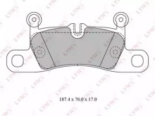 Колодки тормозные задние дисковые комплект Lynx для Porsche Cayenne (2003>)TOUAREG (2010>) 187,4x76x17ММ Колодки тормозные задние дисковые комплект Lynx для Porsche Cayenne (2003>)TOUAREG (2010>) 187,4x76x17ММ