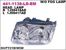 Фара правая Depo для VW Bora 98> H4 / без противотуманки Фара правая Depo для VW Bora 98> H4 / без противотуманки