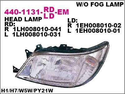 Фара левая Depo для MB Sprinter 01-03