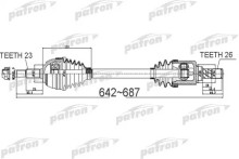Полуось передняя левая Patron для Nissan Note (E11)